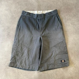 Dickies Loose Fit Cargo Shorts Mens 30" 90s Workwear Pockets, Washed Black - Picture 1 of 9