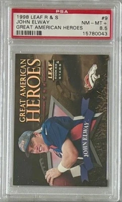 1998 Leaf R & S #9 John Elway Great American Heroes PSA 8.5 Broncos /2500 - Image 1 of 2