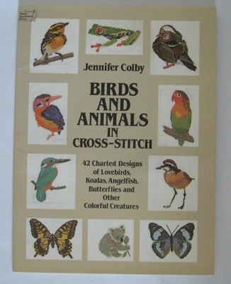 1983 Birds and Animals in Cross-Stitch Book by Jennifer Colby 42 Designs - Image 1 of 4