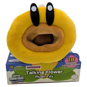 Super Mario Bros. - Talking Flower with Sound Plushie NEW (San-Ei 2002) Wonder - Picture 1 of 3