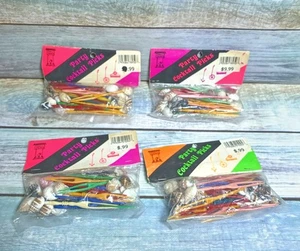 Cocktail Picks With Seashells Colorful Plastic Appetizer Forks 4 Packs Of 24 NEW - Picture 1 of 7