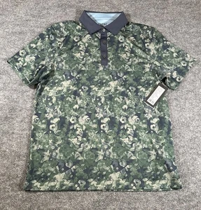 Rhone Golf Sport Jungle Green Floral Camo Herren Medium Golf Polo Active Outdoor - Bild 1 von 9