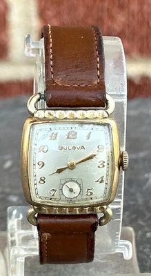Men’s Bulova L2 10BT 10K Gold Plated Tank Classy Elegant Old money Watch 4U2FIX - Image 1 of 4