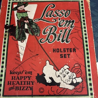 Cinturón, funda, balas de madera Keyston Brothers años 40 caja original + Xtrs Foto 1 de 4