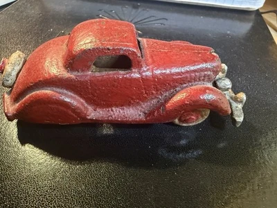 1930's VINTAGE HUBLEY CAST IRON 4” TAKE-APART HARDTOP COUPE ONLY ONE LISTED-RARE - Image 1 of 4