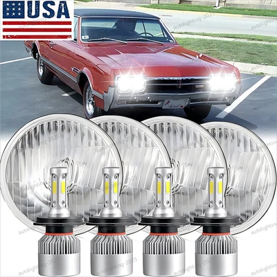 4 PIEZAS DOT 5 3/4" 5.75 LED Faros HI/LO DRL para Oldsmobile 442 98 F85 Cutlass Foto 1 de 4