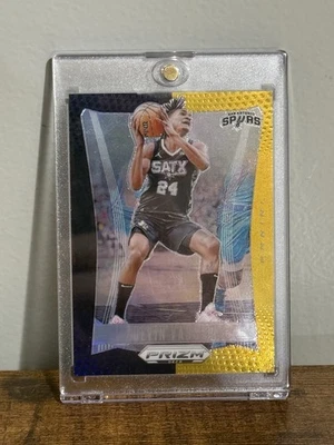 2023-2024 Panini Prizm Deca Devin Vassell Black and Gold 1/5 - Image 1 of 2
