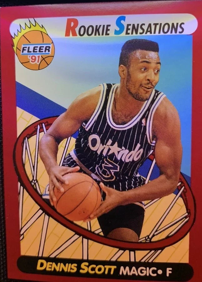 1991-92 Fleer Rookie Sensations #2 Dennis Scott Magic (Inserção: violoncelo) a  - Imagem 1 de 4