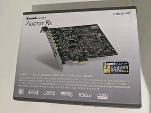 Creative Sound Blaster Audigy PCIe RX 7.1 Sound Card Headphone Amp 70SB155000001 - Afbeelding 1 van 3