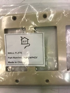 Placa frontal HIP PN HIPDWP4IV plana 4 velocidades, 4 puertos, color marfil cantidad 7 - Imagen 1 de 3