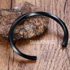 Black Stainless Steel Bangle Mobius Twisted Cuff Bracelet for Men Women Silver - Picture 1 of 18