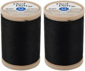 2-PACK - COATS & CLARK S950-0900 Dual Duty XP Heavy Thread, 125-Yard, Black - Picture 1 of 1