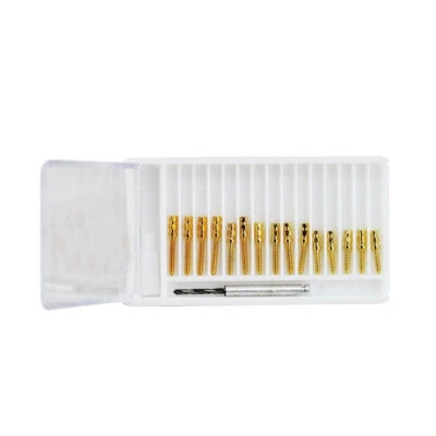 Dental Stainless Steel Drills Golden Plated Conical Screw Posts 24K Gold Tapered - Image 1 of 4