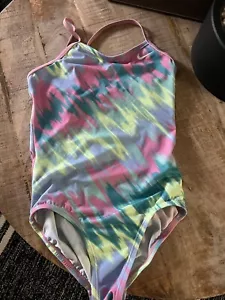 Girls Youth One Piece Bathing Suit Nike Swim Wear Size Small - Picture 1 of 6