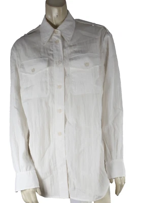 Camisa Helmut Lang Blanca Abotonada Manga Larga Cuello Talla XS Clásica Foto 1 de 4