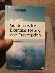 ACSM's Guidelines for Excerise Testing & Pres Paperback 11th Ed - Foto 1 di 1