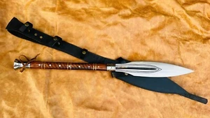 15" Blade Hand forged Bush craft knife Spear-Handmade throw Machete - Picture 1 of 10