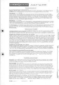 Loewe Original Service Manual für Freddy K  52360 - Picture 1 of 1