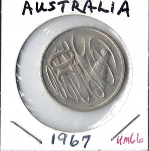 Moneda Australia 20 Céntimos 1967 KM66 - Imagen 1 de 3