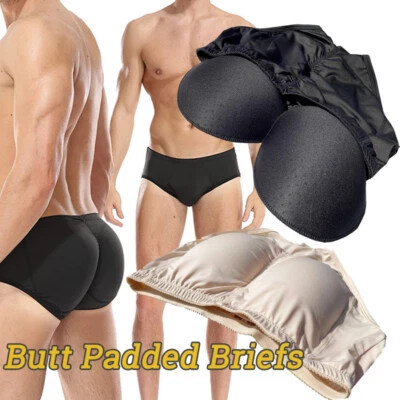 Men Padded Underwear Boxers Briefs Butt Lifter Hip Enhancer Shorts Shaper Pants - Image 1 of 4