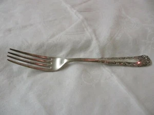 Antique 1891 IS 1847 Rogers Bros Silver plate Dinner Fork Portland - Picture 1 of 3