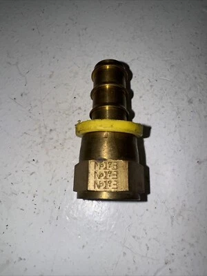 Eaton #10an Female to 1/2 Barb Push On Brass Straight Fitting - Image 1 of 4