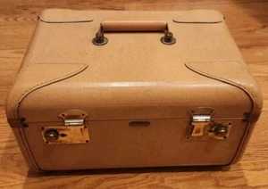 1930's Pink Vogue Of California Custom Made Cosmetics Vanity Mirror Case Luggage - Picture 1 of 14