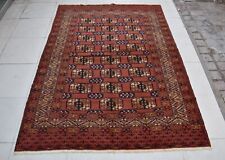 4'6 x 6'6 Hand knotted vintage fine quality uzbekistan samarkandi wool area rug