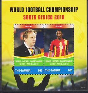 Gambia 2010 South Africa Football,André Ayew,Players,Sports,Soccer m/s MNH