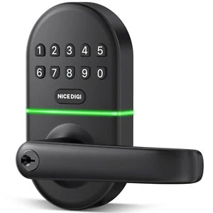 Smart Keypad Door Lock with Handle NICE DIGI Keyless Entry Digital Lock for F... - Picture 1 of 8