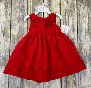 Carter’s Girls Formal Dress 9 Months Red 2 Piece Dress Set Flower New - Picture 1 of 10