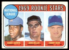 1969 TOPPS BOBBY DARWIN/JOHN MILLER/TOMMY DEAN #641 ROOKIE RC VG-EX X4114