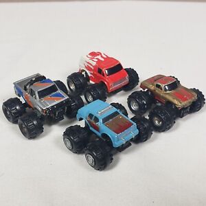 Vintage Micro Machines Monster Trucks Lot of 4 Galoop Funrise 1987