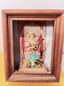 Vintage Valentine's Day Used Greeting Card in a Frame/Box 3-D - Picture 1 of 4