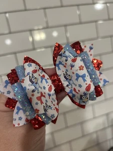 Tumbler Bow For Stanley Tumbler Bluey 4th Of July Accessories Patriotic Red Blue - Picture 1 of 1