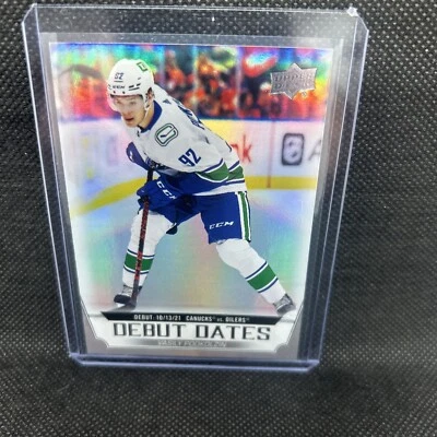 2022-23 Upper Deck Debut Dates Inserts DD-2 Vasily Podkolzin Canucks - Image 1 of 2