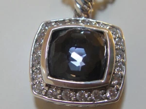 DAVID YURMAN , SS ALBION AMETHYST ORCHID DIAMOND NECKLACE - Picture 1 of 4