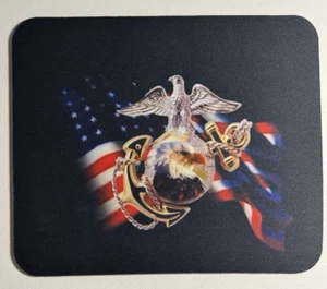 Marine amerikanische Flagge patriotischer Adler Mauspad - Bild 1 von 8