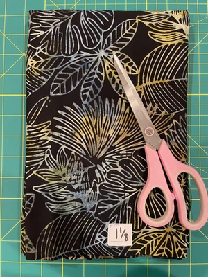 Batik Fabric Remnant - 100% cotton - #R-130 - 1  1/8yds - Image 1 of 2