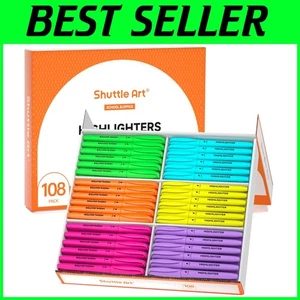 Vibrant 108 Highlighters Set: Non-Toxic Bulk Assortment for Precise Highlighting - Picture 1 of 10