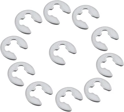 100-Pack HobbyPark 1/8" E-Clips 2.5mm Fastener Sliver for HSP Redcat Team...  - Image 1 of 3