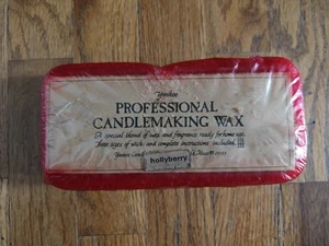 Vintage Yankee Candle Making Wax Brick Hollyberry With 3 Wicks & Instructions  - Picture 1 of 2