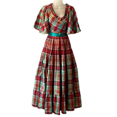 70-е винтажное платье Pat Sandler Leonard Sunshine Saks Fifth Ave размер 8 (современное 4/6) - Изображение 1 из 4