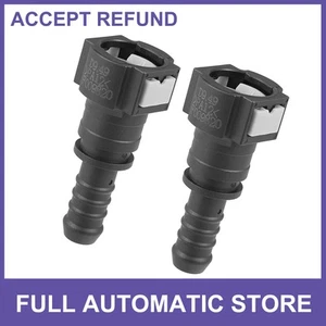 TWO Fuel Line Quick Connect Straight Push-On Adapter Connector for 3/8 to 3/8 - Picture 1 of 6