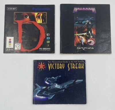 Panasonic 3DO Manual Lot: D, Microcosm, & Wing Commander Victory Streak Guide - Image 1 of 4