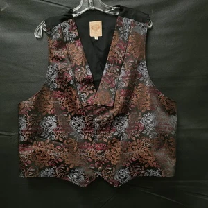 Vintage Wah Marker Frontier Gambler Saloon Cowboy Vest Men's XL - Picture 1 of 5