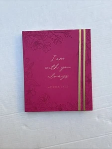 Pink Hardback Notebook Matthew 28:20 Journal With Page Marker - Picture 1 of 5