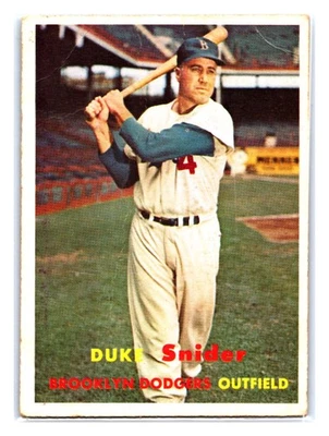 Duke Snider 1957 Topps #170 Brooklyn Dodgers Foto 1 de 2