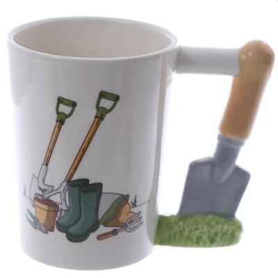 Shaped Handle Garden Ceramic Mug - Trowel, Xmas Gift/Present/Stocking Filler • 6.99£
