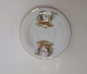 Hand Made In Greece 24K Gold Saucer with Greek Words. - Picture 1 of 8